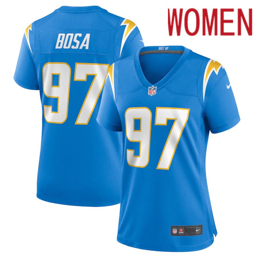 Women Los Angeles Chargers #97 Joey Bosa Nike Powder Blue Game NFL Jersey->women nfl jersey->Women Jersey